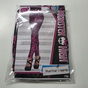 Monster High Pink and Black Leggings